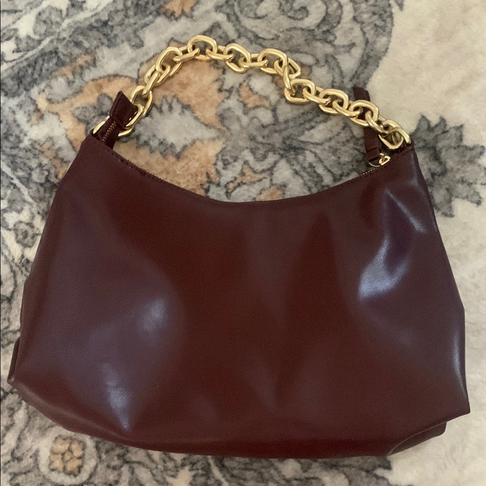 Abercrombie Burgundy Chain Handle Bag
